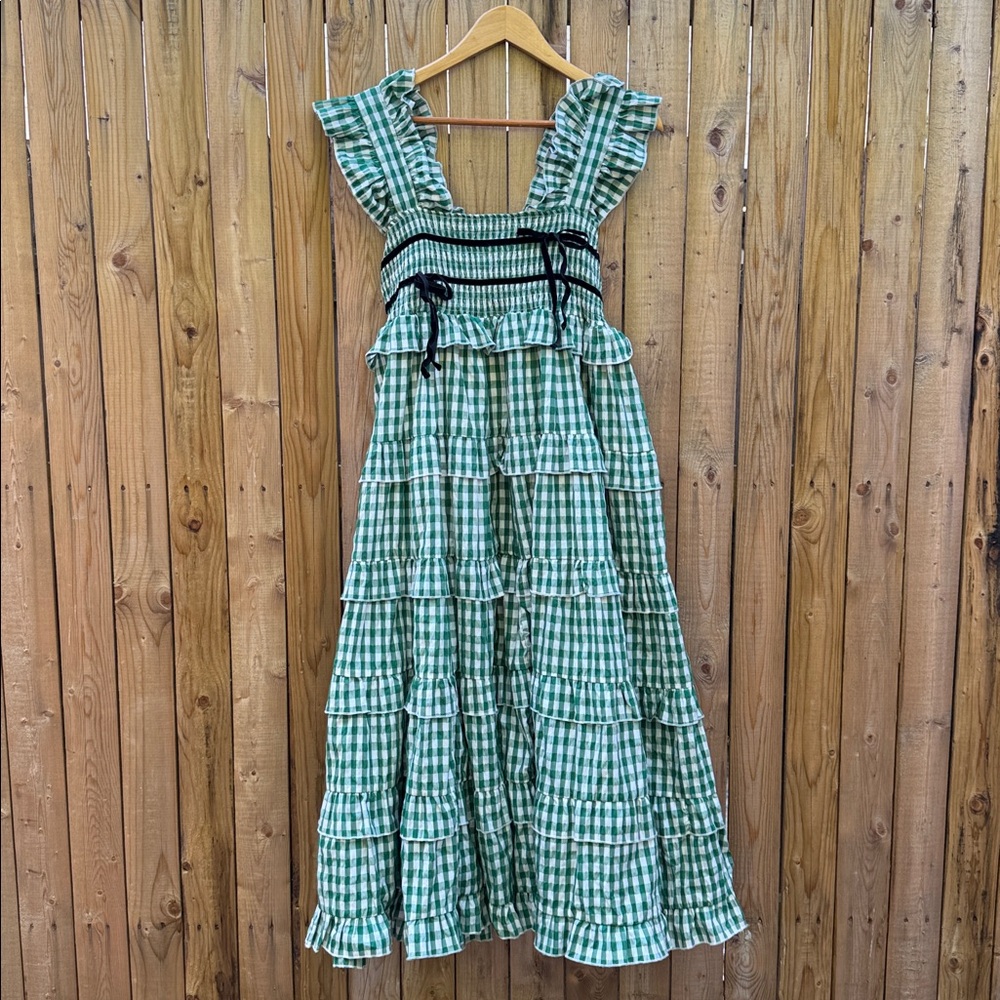 Sister Jane Green Checkered Maxi Dress